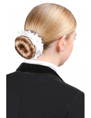 SD Design Diamond Rose Scrunchie White