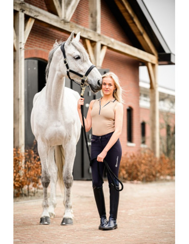 Cavallo Fleur Ärmlös Piké Almond