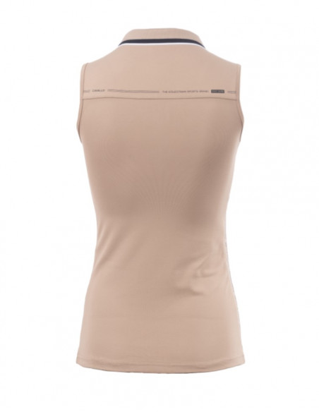 Cavallo Fleur Ärmlös Piké Almond