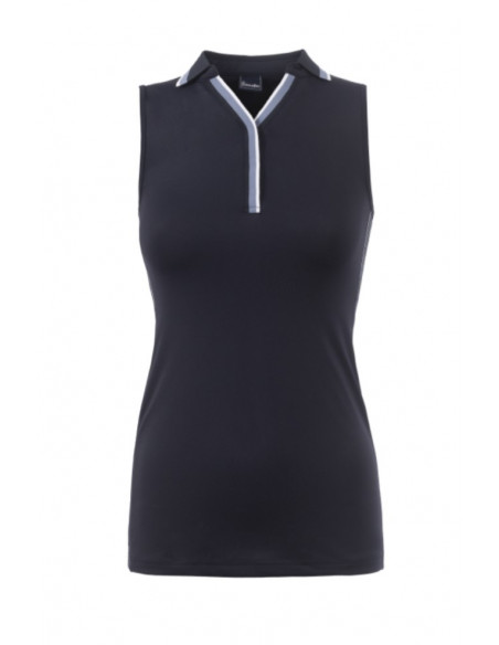 Cavallo Fleur Ärmlös Piké Mörkblå