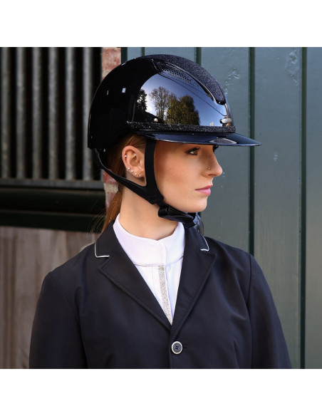 Lami-Cell Ridhjälm Amelia Mips Shiny/Glitter Svart