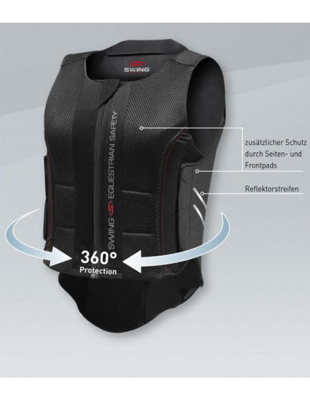 Swing Ryggskydd P07 Svart